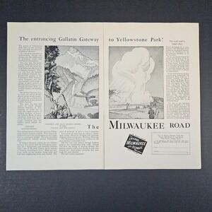 1927 Chicago Milwaukee & St Paul Railway Puget Sound Vintage Print Ad‎ Railroad